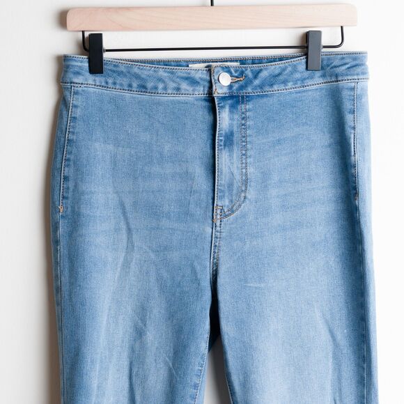 We the Free Flare Jeans Womens 28 Float On Pant Love Letters Bell Bottoms Fray - Picture 3 of 12